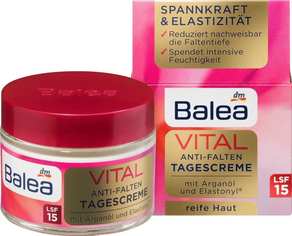 Balea Vital Anti-Wrinkle Day Cream Spf 15, 50 Ml - Germany Product