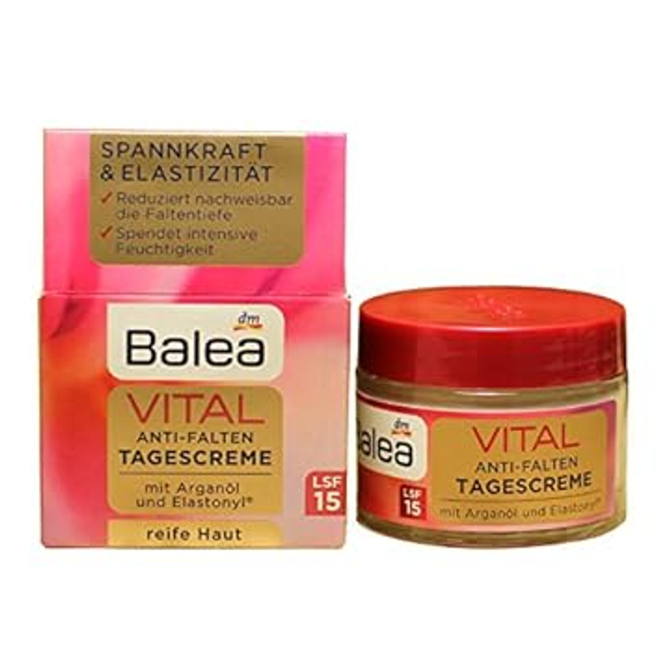 Balea Vital Anti-Wrinkle Day Cream Spf 15, 50 Ml - Germany Product