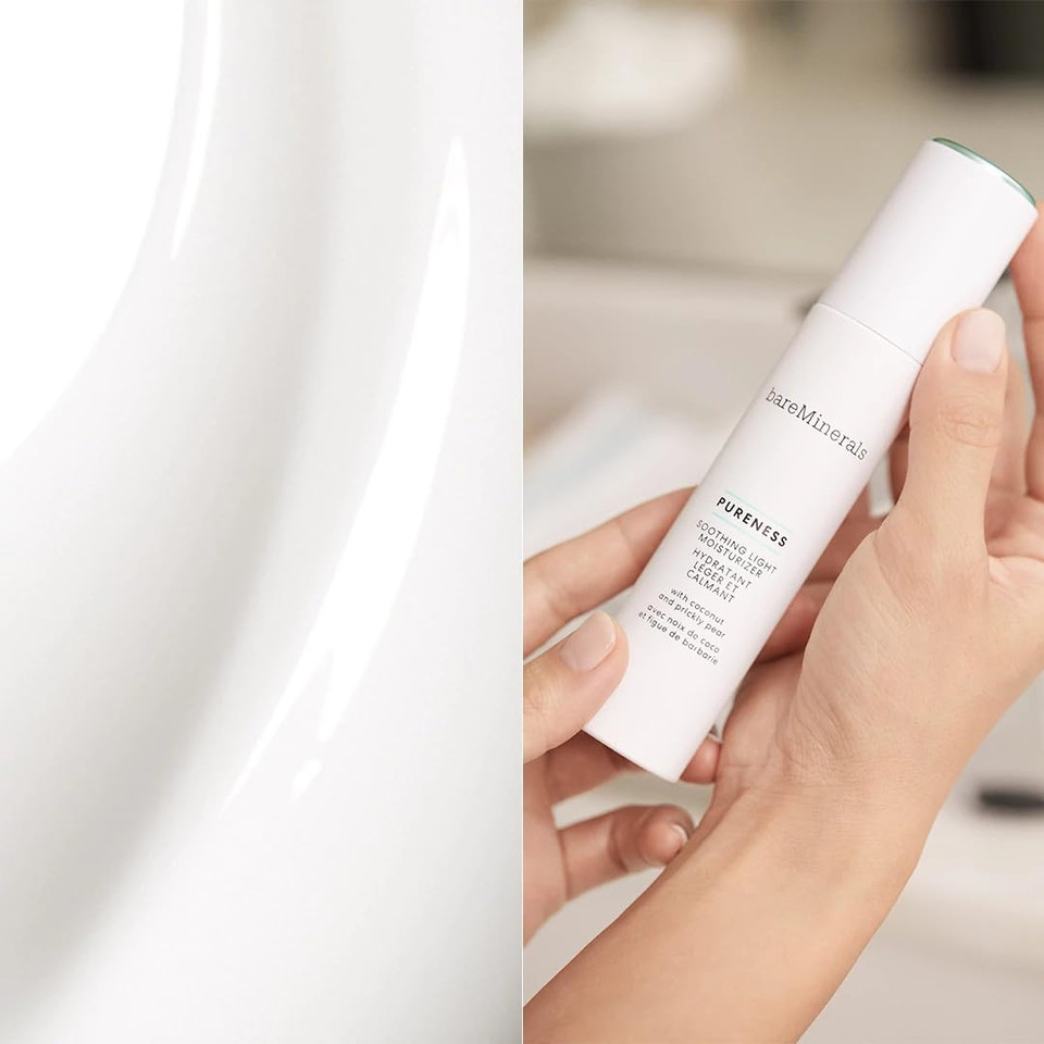 Bareminerals Pureness Soothing Light Moisturizer For Face, Gentle Face Moisturizer, All-Day Hydration, Reduce Redness + Sensitivity, Vegan