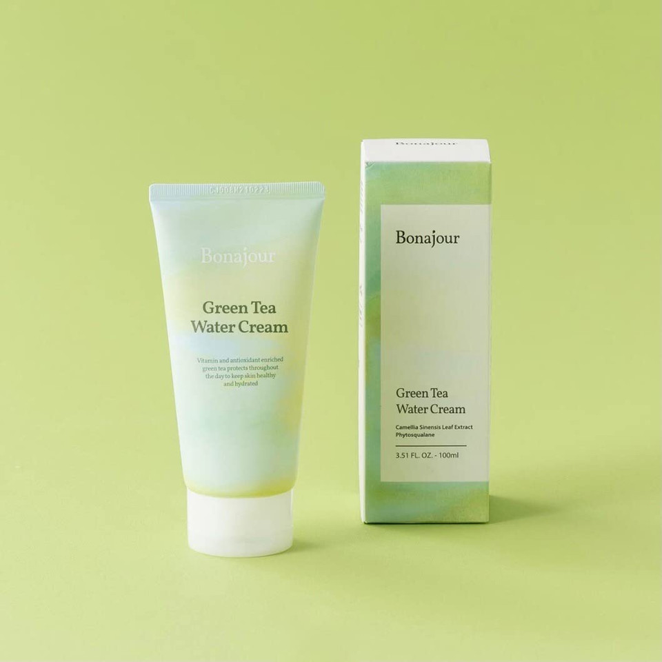 Bonajour] Green Tea Water Bomb Vegan Moisturizing Facial Gel Cream For Sensitive Skin - Anti-Wrinkle & Brightening Care | Daily Hydrating Moisturizer 3.38 Fl. Oz -