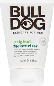 Bulldog Mens Skincare And Grooming Face Moisturizer Original, 3.3 Fluid Ounce