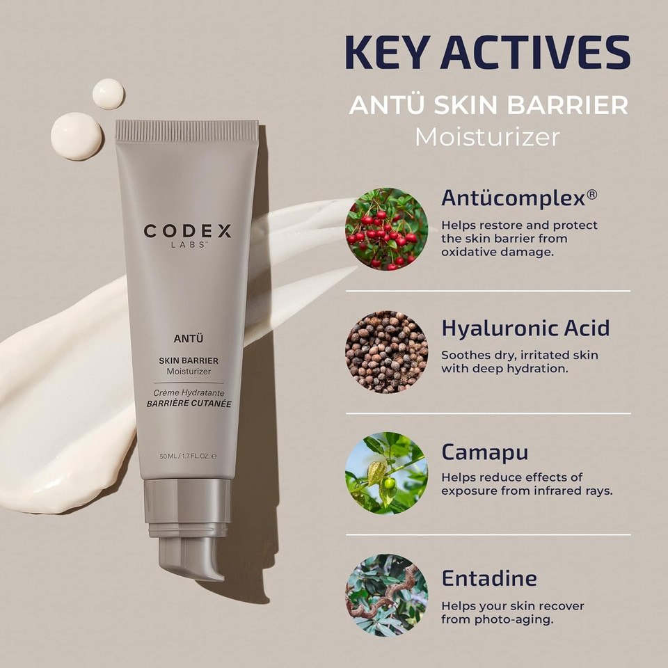 Codex Labs Skin Barrier Cream Face Moisturizer With M3 Antioxidant And Hyaluronic Acid - Daytime Face Cream For Barrier Repair, Protection And Hydration For All Skin Types - 50Ml