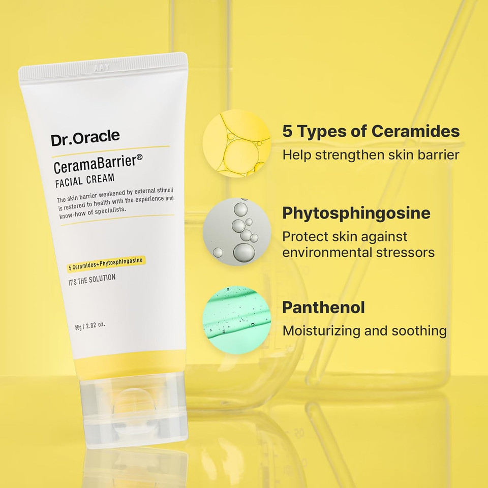 Dr.Oracle Ceramabarrier Facial Cream - Ceramide Moisturizer, Ceramide Moisturizer Cream, Face Moisturizer For Dry Sensitive Skin, (2.82 Oz) Dermatologist Tested Dr.Oracle Ceramabarrier Facial Cream - Ceramide Moisturizer, Ceramide Moisturizer Cream, Face Moisturizer For Dry Sensitive Skin, (2.82 Oz) Dermatologist Tested