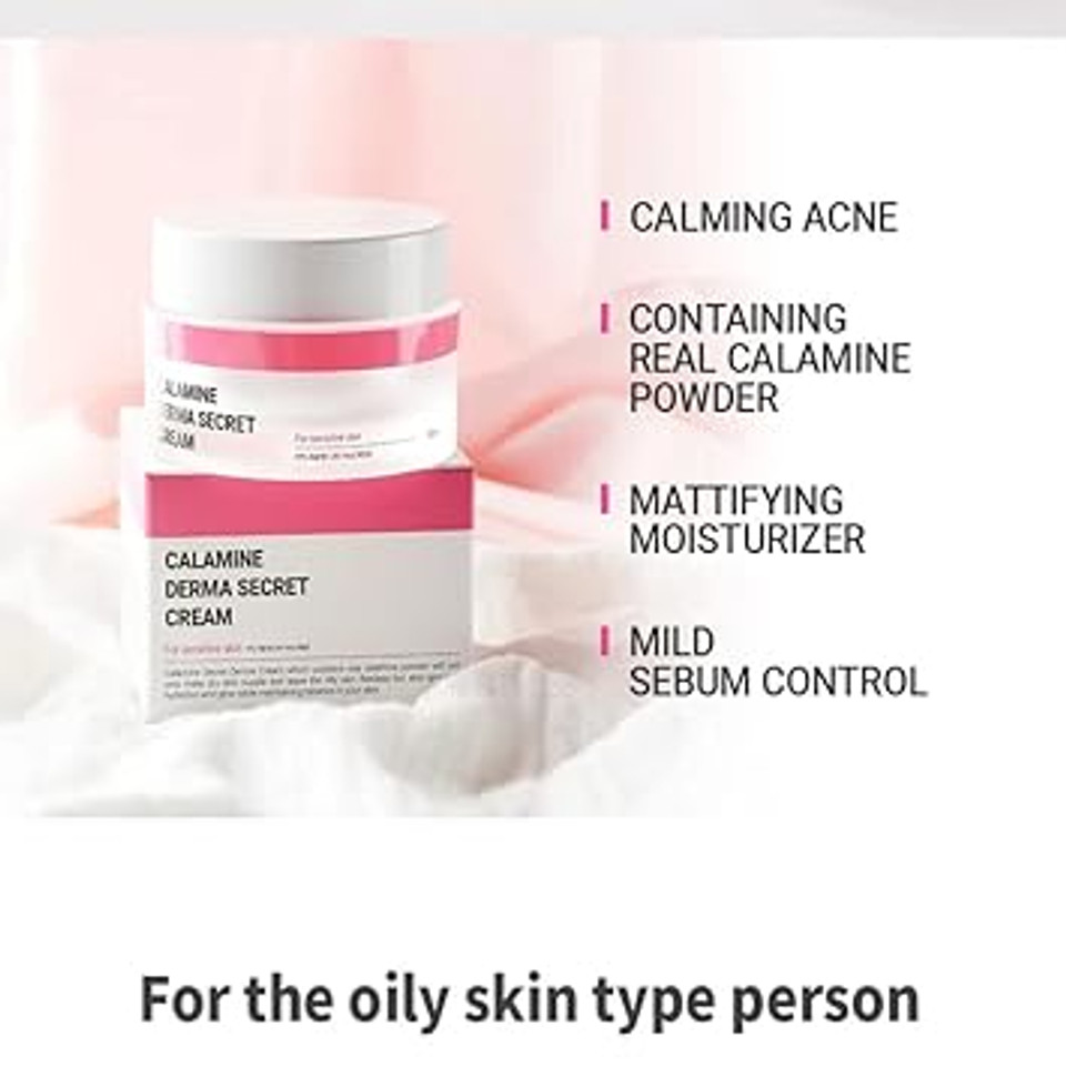 Ksecret Calamine Derma Secret Cream, 50Ml / 1.69Fl.Oz. | Korean Skincare | For Acne & Oily Skin Ksecret Calamine Derma Secret Cream, 50Ml / 1.69Fl.Oz. | Korean Skincare | For Acne & Oily Skin