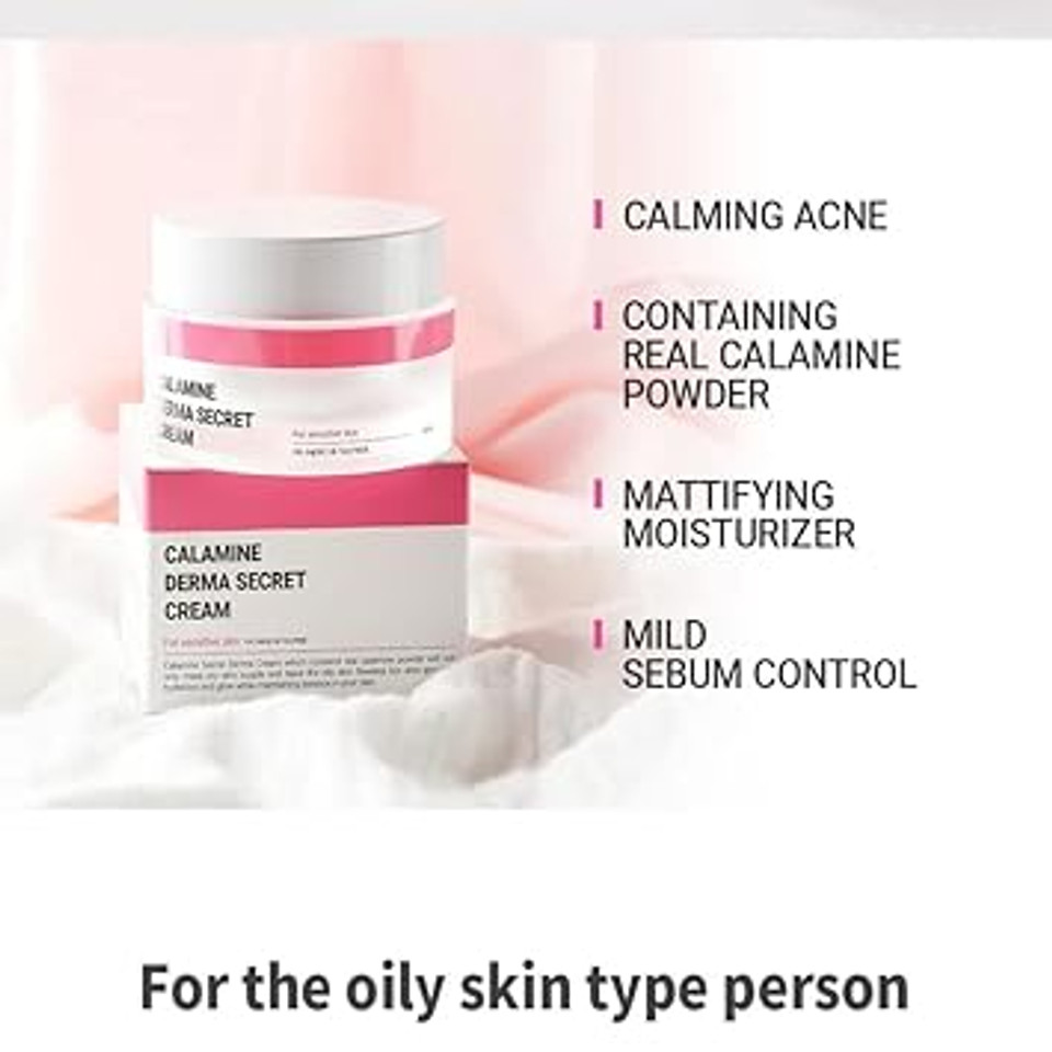 Ksecret Calamine Derma Secret Cream, 50Ml / 1.69Fl.Oz. | Korean Skincare | For Acne & Oily Skin Ksecret Calamine Derma Secret Cream, 50Ml / 1.69Fl.Oz. | Korean Skincare | For Acne & Oily Skin