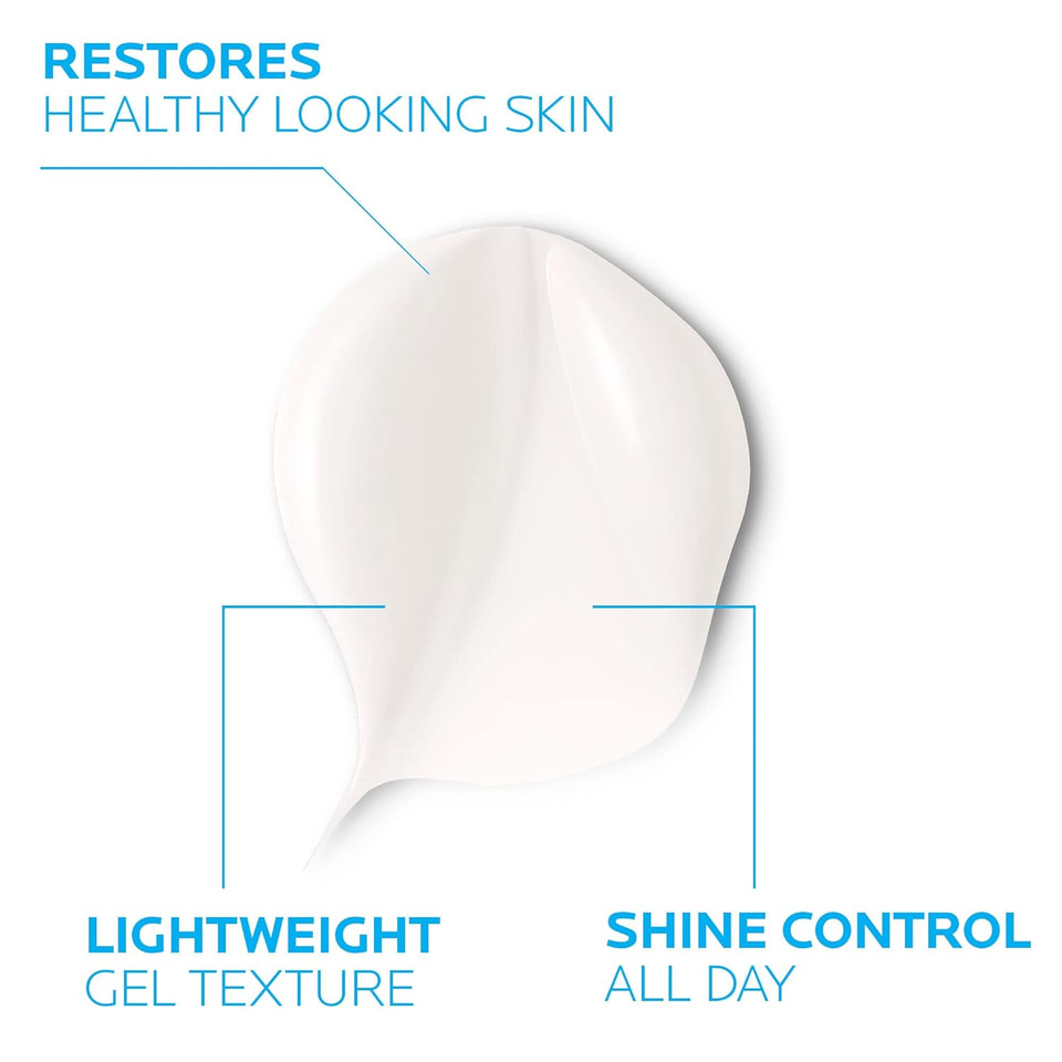 La Roche-Posay Matte Face Moisturizer, Daily Gel Moisturizer And Cleanser For Oily Skin Control With Niacinamide/Non-Comedogenic