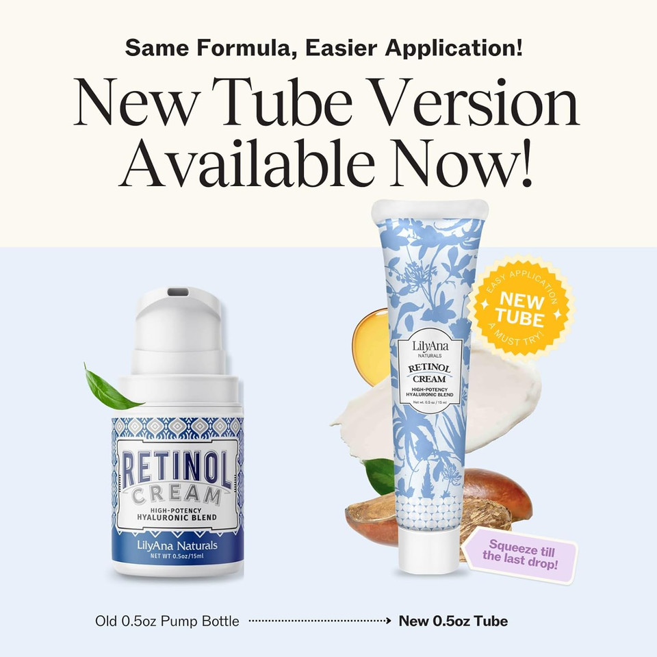 Lilyana Naturals Retinol Cream - Anti-Aging Moisturizer For Face & Neck, Made In Usa, Wrinkle Reduction - 1.7Oz, 2 Pack Lilyana Naturals Retinol Cream - Anti-Aging Moisturizer For Face & Neck, Made In Usa, Wrinkle Reduction - 1.7Oz, 2 Pack
