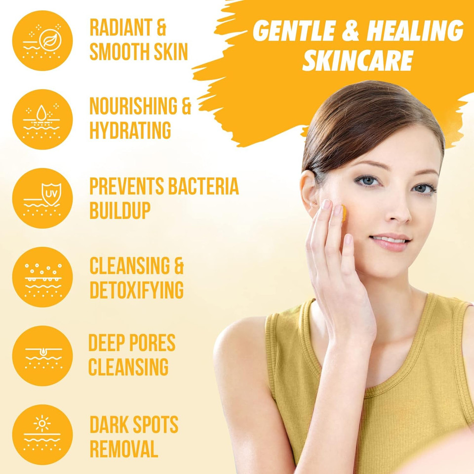 Natural Turmeric Cream - Skin Brightening Face & Body Lotion - Fights Acne, Evens Tone - Handcrafted In Usa, 2 Oz