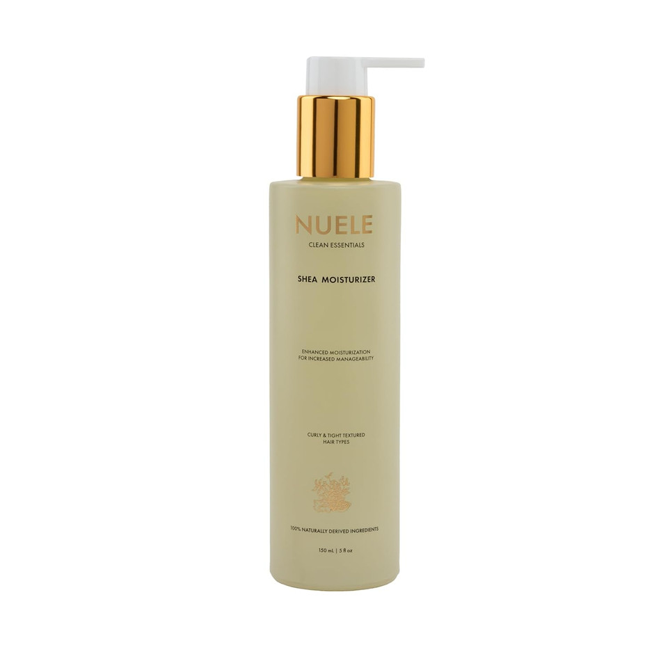 Nuele Clean Essentials Shea Moisturizer | Enhanced Moisturization For Increased Manageability | For Curly & Tight Textured Hair Types | 100% Naturally Derived Ingredients | 5 Fl Oz