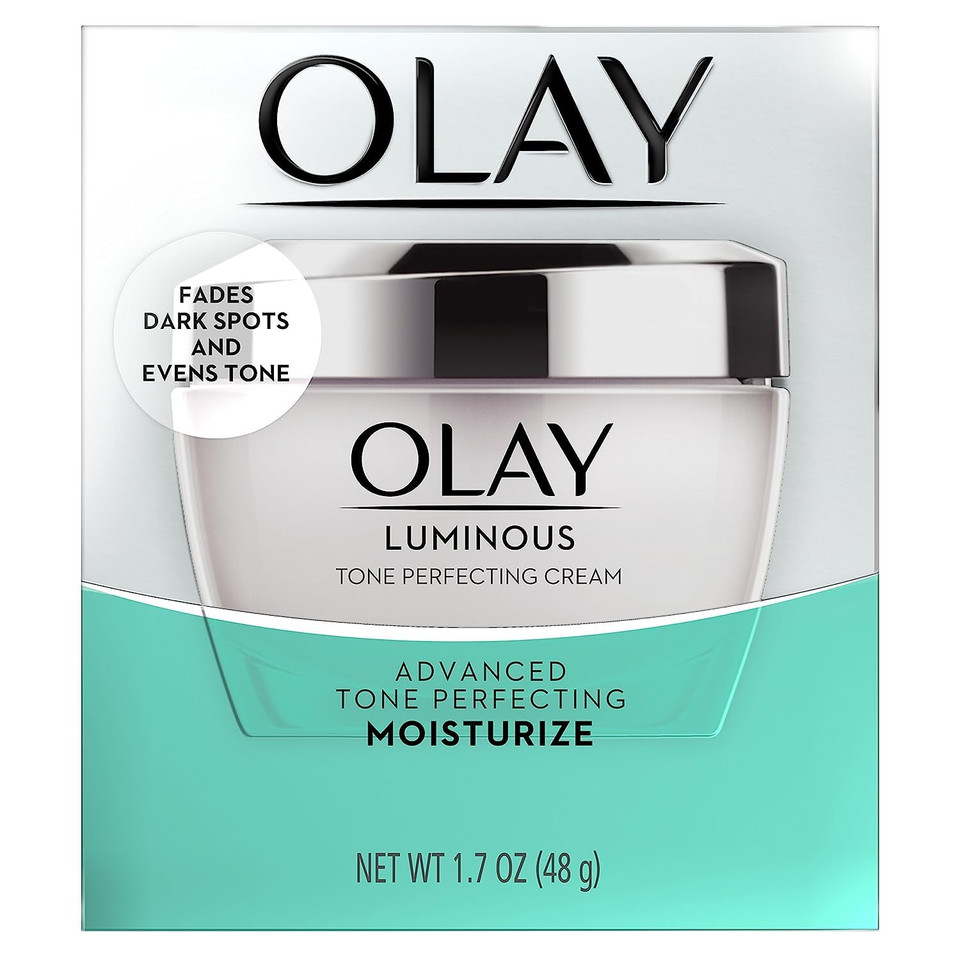 Olay Dark Spot Corrector, Luminous Tone Perfecting Cream And Sun Spot Remover, Advanced Tone Perfecting Face Moisturizer, 48 G (Packaging May Vary)