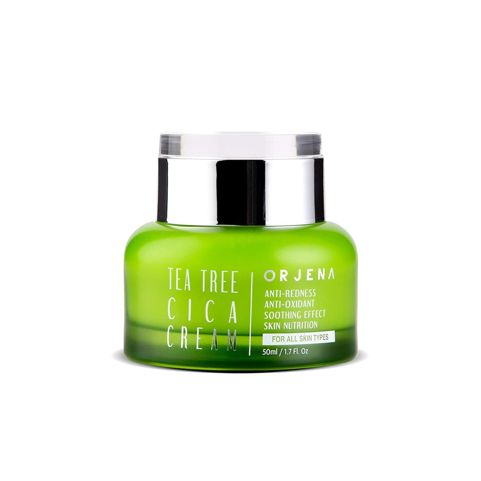 Orjena Tea Tree Cica Cream_Facial Skin Cream_Centella_Sensitive_Wrinkle_Rednees Relief_Soothing_Kbeauty Skincare 1.7 Fl.Oz