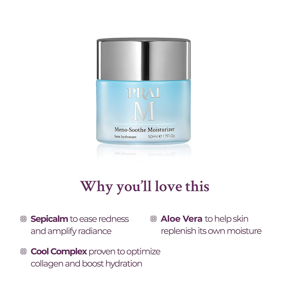 Prai Beauty M Collection Meno-Soothe Crã£Â¨Me-Gel Moisturizer - Anti-Aging And Hydrating Facial Moisturizer Infused With Hyaluronic Acid - 1.7 Oz