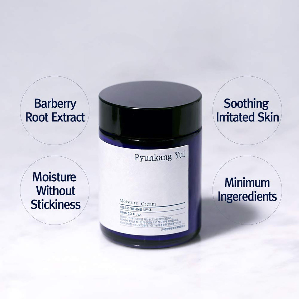 Pyunkang Yul Moisture Cream - Korean Skin Care - Facial Moisturizer For Dry And Combination Skin Types - Natural Ingredients Shea Butter, Jojoba Seed Oil Deeply Moisturize Skin - 3.4 Fl Oz