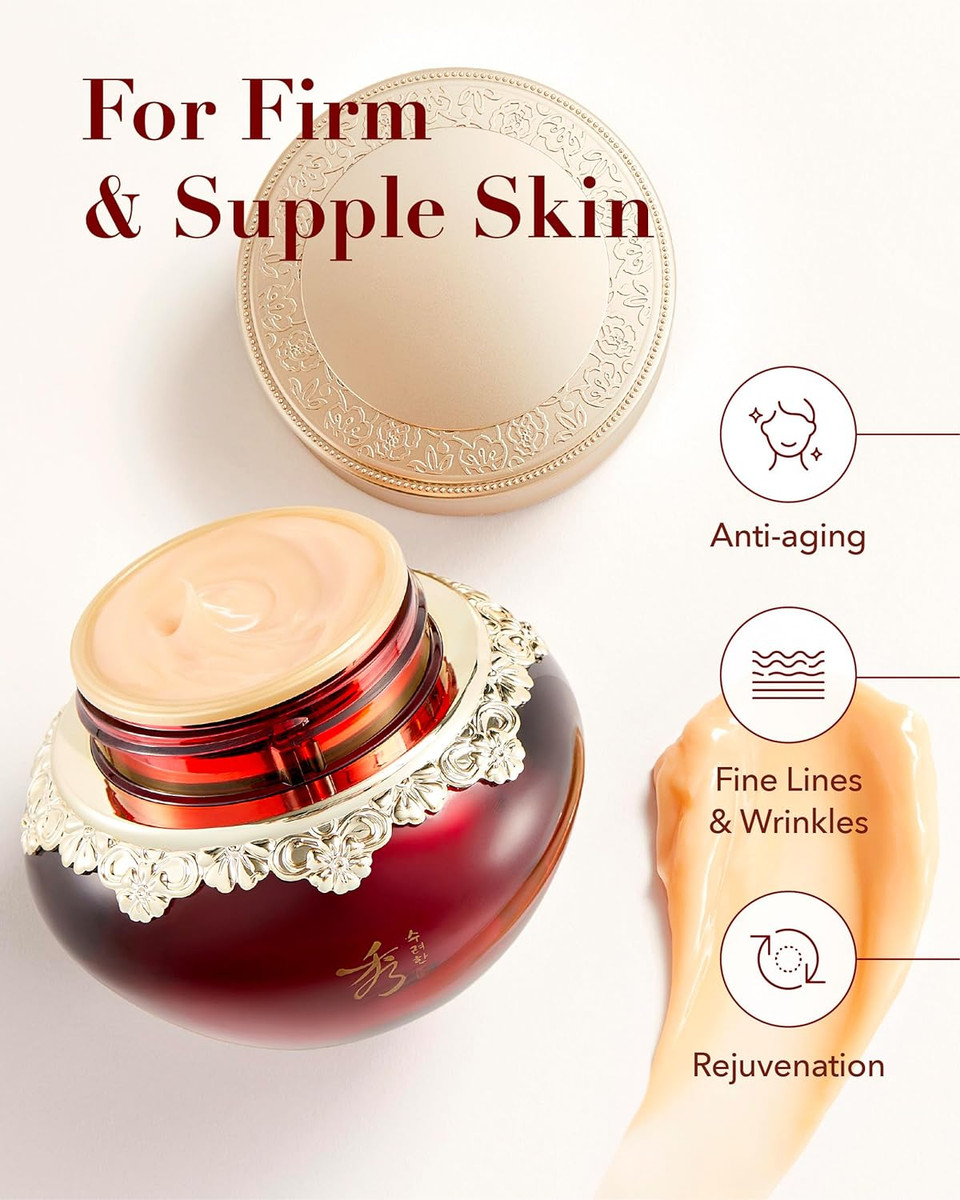 Sooryehan Hyobidam Face Moisturizer For Women. Korean Skin Care (Cream, 1.7Fl Oz) - Korean Facial Care. Wrinkle Cream For Women, Night Cream For Face With Wild Ginseng & Snow Fungus Sooryehan Hyobidam Face Moisturizer For Women. Korean Skin Care (Cream, 1.7Fl Oz) - Korean Facial Care. Wrinkle Cream For Women, Night Cream For Face With Wild Ginseng & Snow Fungus