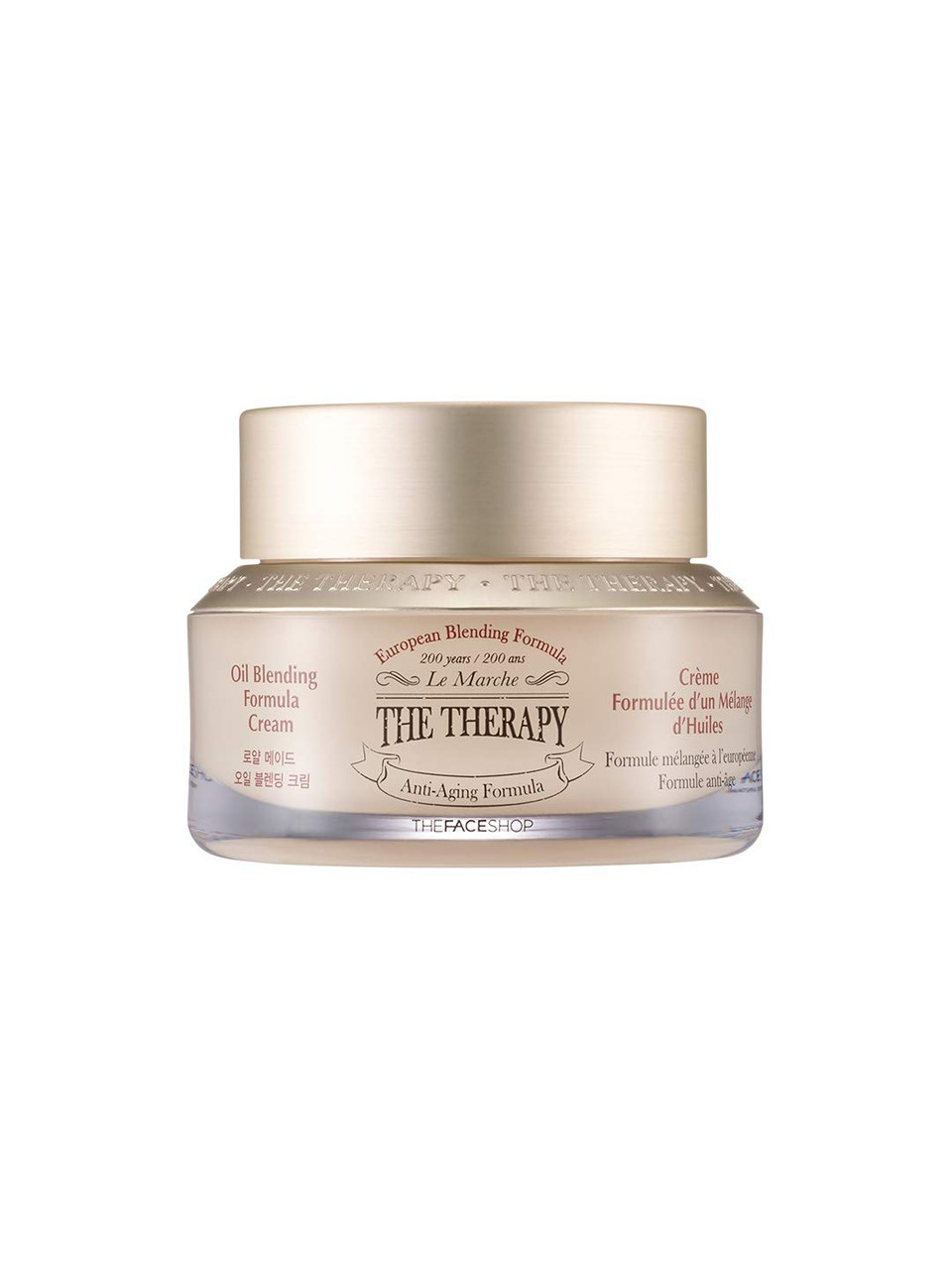 The Face Shop The Therapy Oil Blending Cream | Anti-Aging, Anti-Dry & Ultra Nourishing Effects In One Anti-Aging Product | Anti-Aging Moisture Formula, 1.69 Fl Oz