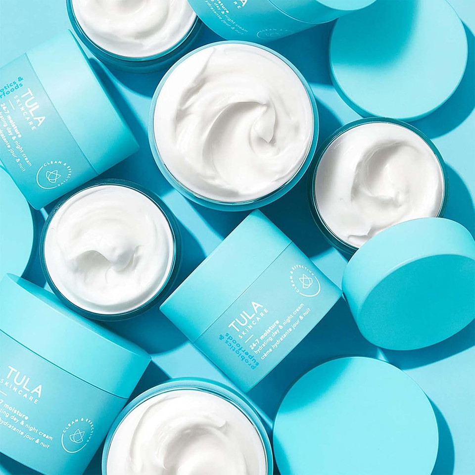 Tula Skin Care 24-7 Hydrating Day & Night Cream - Anti-Aging Moisturizer For Face, Contains Watermelon & Blueberry Extract, 1.5 Oz
