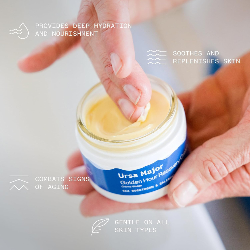 Ursa Major Golden Hour Face Moisturizer | Vegan Recovery Cream For Daily Facial Moisturizing | Repair & Hydrate | Natural Formula For All Skin Types | Cruelty Free & Non-Toxic 1.57 Oz Ursa Major Golden Hour Face Moisturizer | Vegan Recovery Cream For Daily Facial Moisturizing | Repair & Hydrate | Natural Formula For All Skin Types | Cruelty Free & Non-Toxic 1.57 Oz