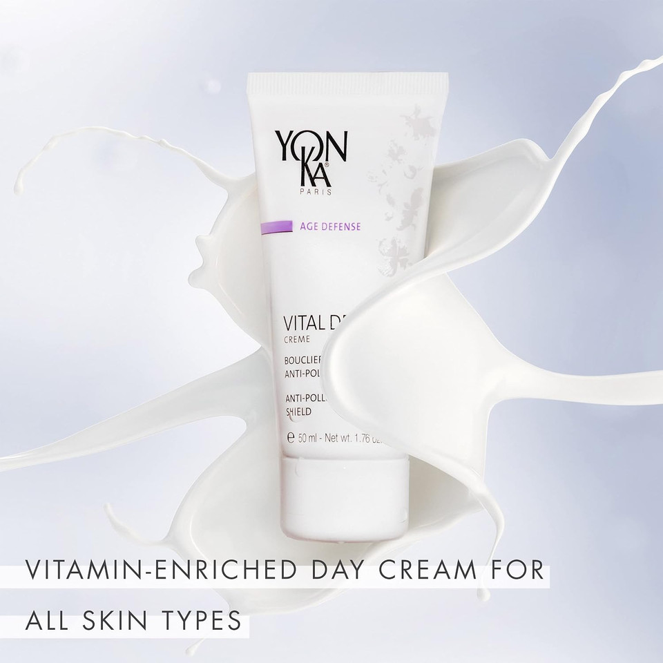 Yon-Ka Vital Defense Day Cream (50Ml) Daily Facial Moisturizer And Hydrating Anti-Pollution Creme, Dermatologist Tested Professional Skincare, Paraben-Free