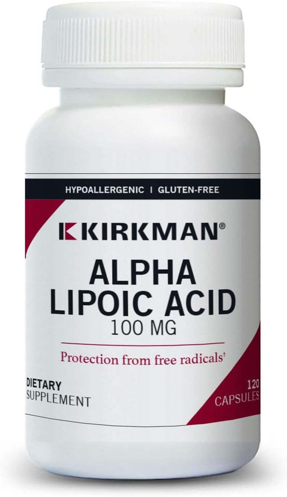 Kirkman Alpha Lipoic Acid 100 Mg - Hypoallergenic | 120 Vegetarian Capsules