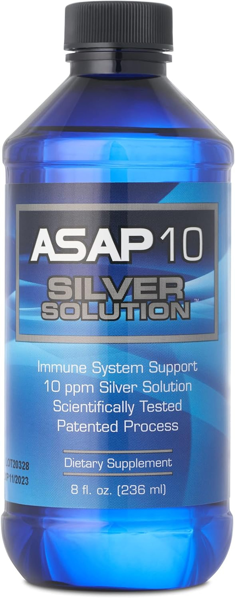 American Biotech Labs - Asap 10 Silver Solution - Immune System Support, 10 Ppm Colloidal Silver Liquid Silver Solution Daily Immune Support Supplement With Silversol Technology - 8Fl Oz