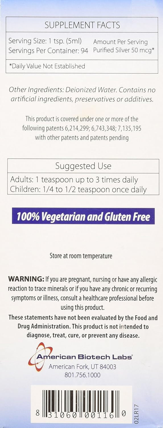Silver Biotics Colloidal Nano Silversol Ago 10 Ppm Immune Support | Bio-Hacking Immune Building Natural Support | 16 Fl Oz (Pack Of 2)16 Fl Oz (Pack Of 2)