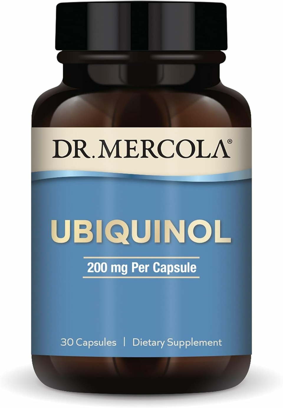 Dr. Mercola Ubiquinol, 30 Servings (30 Capsules), 200 Mg Per Capsule, Dietary Supplement, Supports Energy Production, Non-Gmo