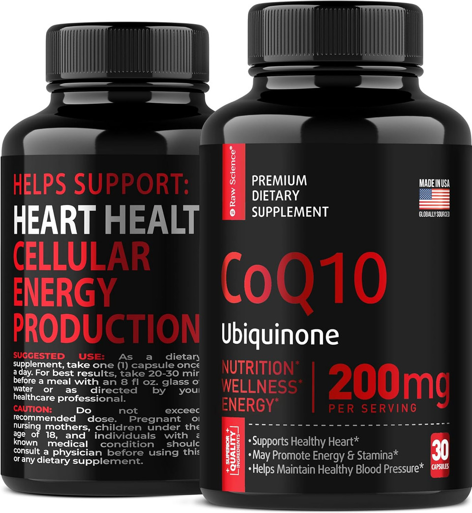 High Absorption Coq10 200Mg Supplement - Antioxidant Nutritional Supplements, Heart Health & Healthy Brain Function, Ubiquinone For Mitochondrial Health - Extra Strength Coenzyme Q10 200Mg 30 Capsules High Absorption Coq10 200Mg Supplement - Antioxidant Nutritional Supplements, Heart Health & Healthy Brain Function, Ubiquinone For Mitochondrial Health - Extra Strength Coenzyme Q10 200Mg 30 Capsules