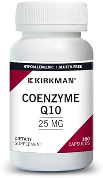 Kirkman Coenzyme Q10 25 Mg - Hypoallergenic || 100 Vegetarian Capsules || Coq10 || Supports Immune System || Gluten And Casein Free || Capsules Are Plant Based
