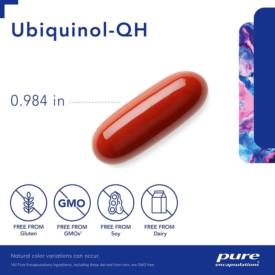 Pure Encapsulations Ubiquinol-Qh 100 Mg | Active Form Of Coq10 To Support Immune Health, Cellular Energy, And Cardiovascular Health* | 60 Softgel Capsules