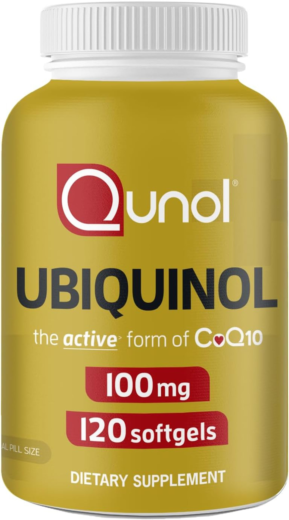 Qunol Ubiquinol Coq10 100Mg Softgels, Ubiquinol - Active Form Of Coenzyme Q10, Antioxidant For Heart Health, Healthy Blood Pressure Levels, Beneficial To Statin Users, 120 Count120 Count (Pack Of 1)