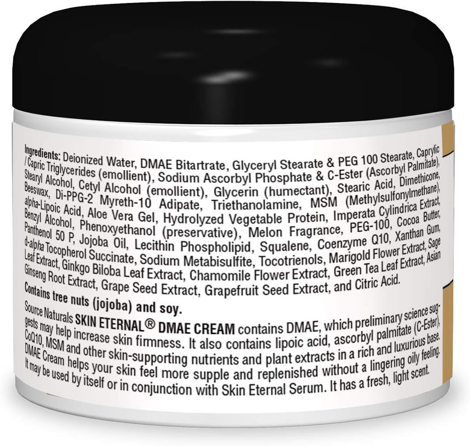 Source Naturals Skin Eternal Dmae Cream, Paraben Free - 2 Oz2 Ounce