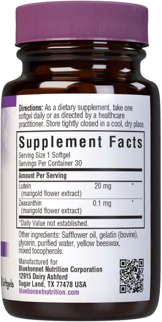 Bluebonnet Nutrition Lutein 20 Mg