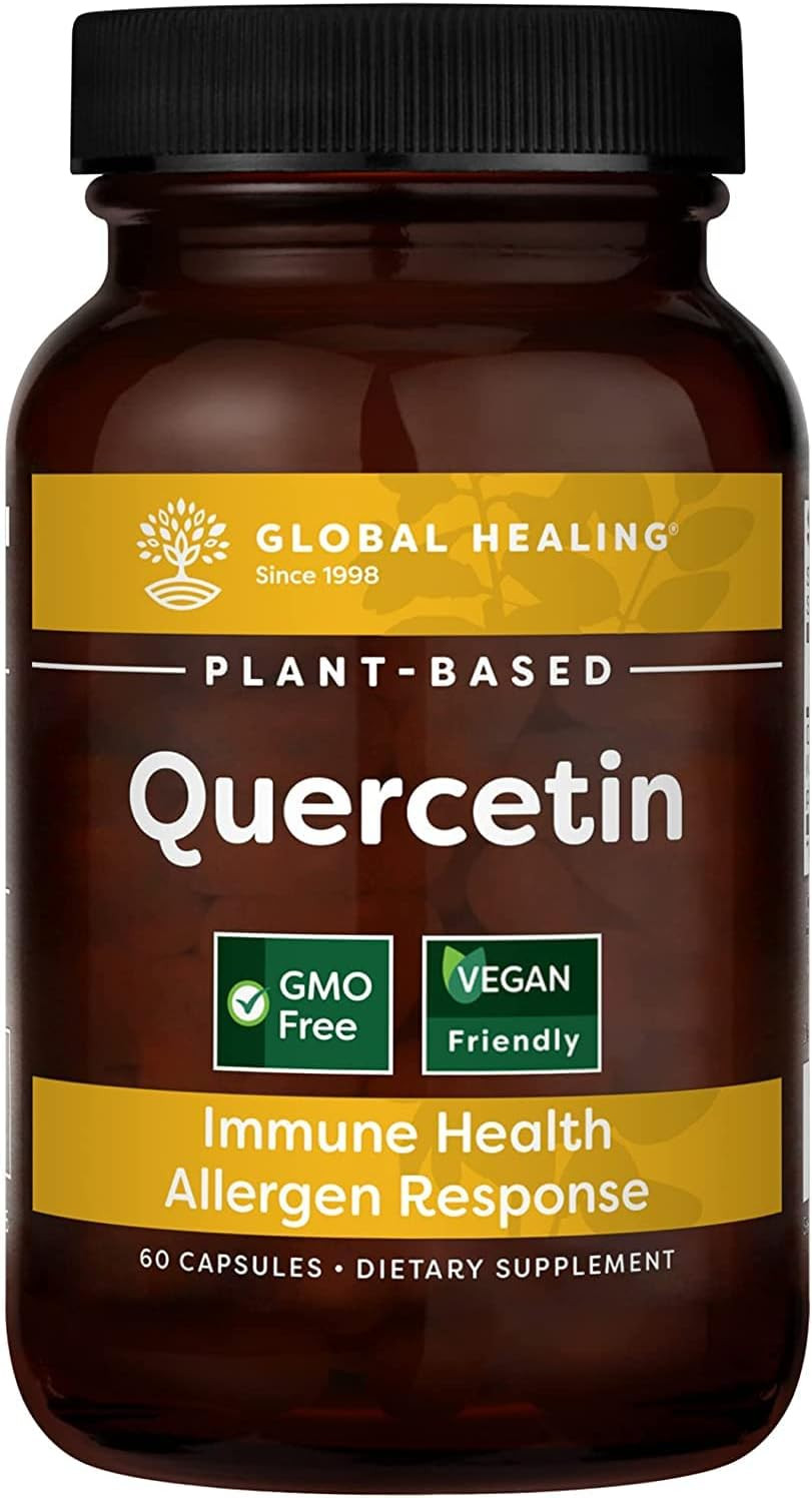 Global Healing Center Quercetin (2-Pack) 500Mg Total, 250Mg Each Serving Support Immune System Function & Body'S Natural Response To Occasional Allergies-Quercefit Without Bromelain & Zinc-60 Capsules