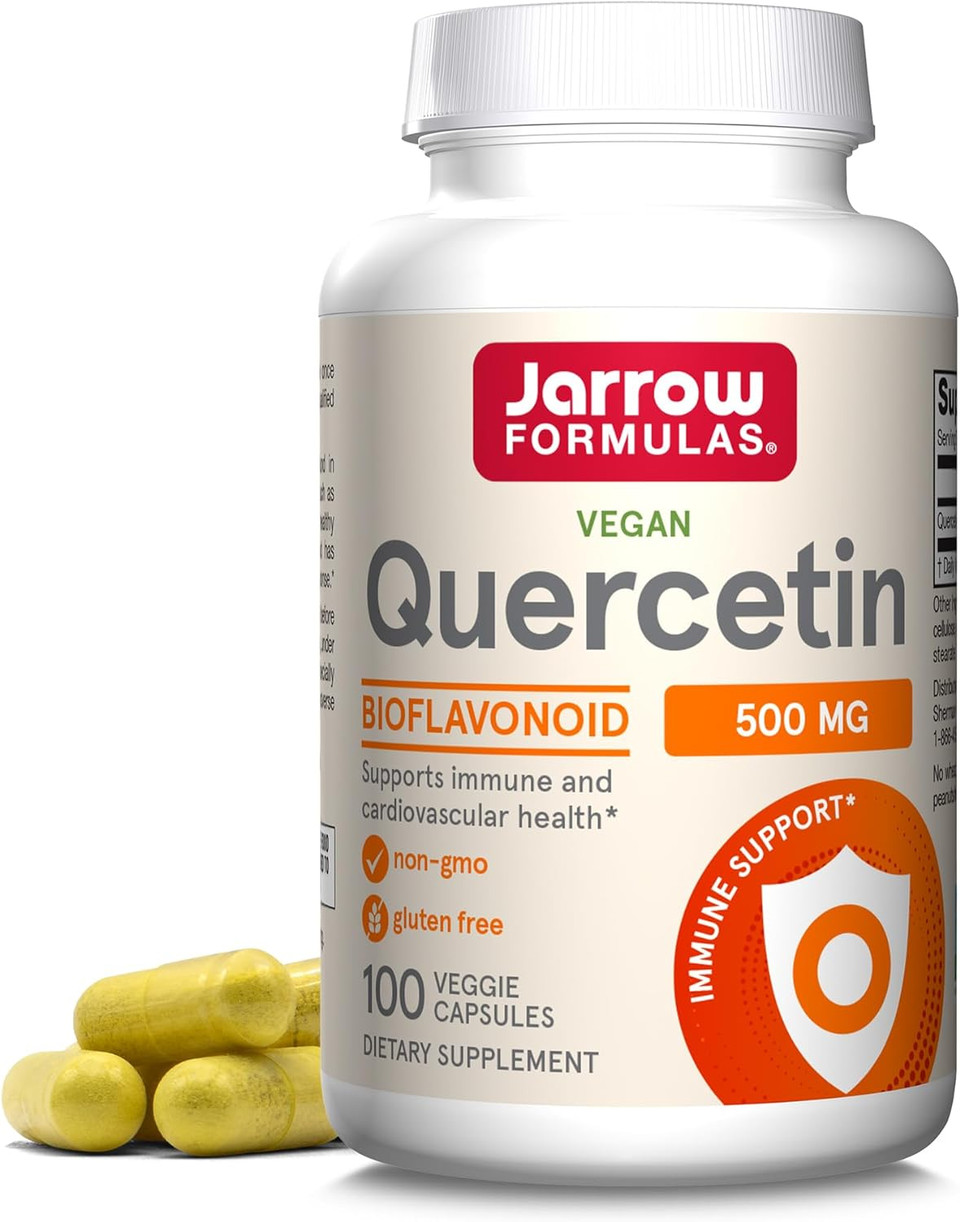 Jarrow Formulas Quercetin 500 Mg - Bioflavonoid - Quercetin Dietary Supplement - 100 Servings (Veggie Caps) - Supports Cellular Function, Cardiovascular Health, Immune Health & Response100 Servings (Pack Of 1)