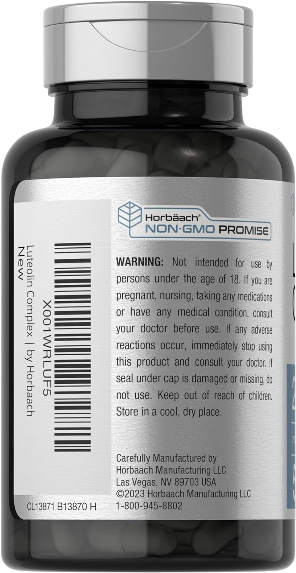 Luteolin Complex With Rutin | 50 Capsules | Vegetarian, Non-Gmo & Gluten Free Flavonoid Formula | By Horbaach