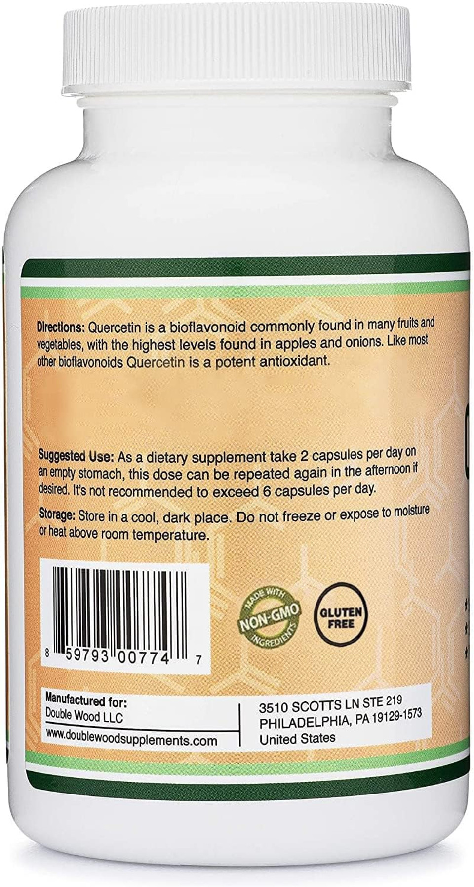 Quercetin With Bromelain - 120 Count (1,200Mg Servings) Immune Health Capsules - Supports Healthy Immune Functions In Men And Women (Vegan Safe, Manufactured In Usa, Gluten Free) By Double Wood
