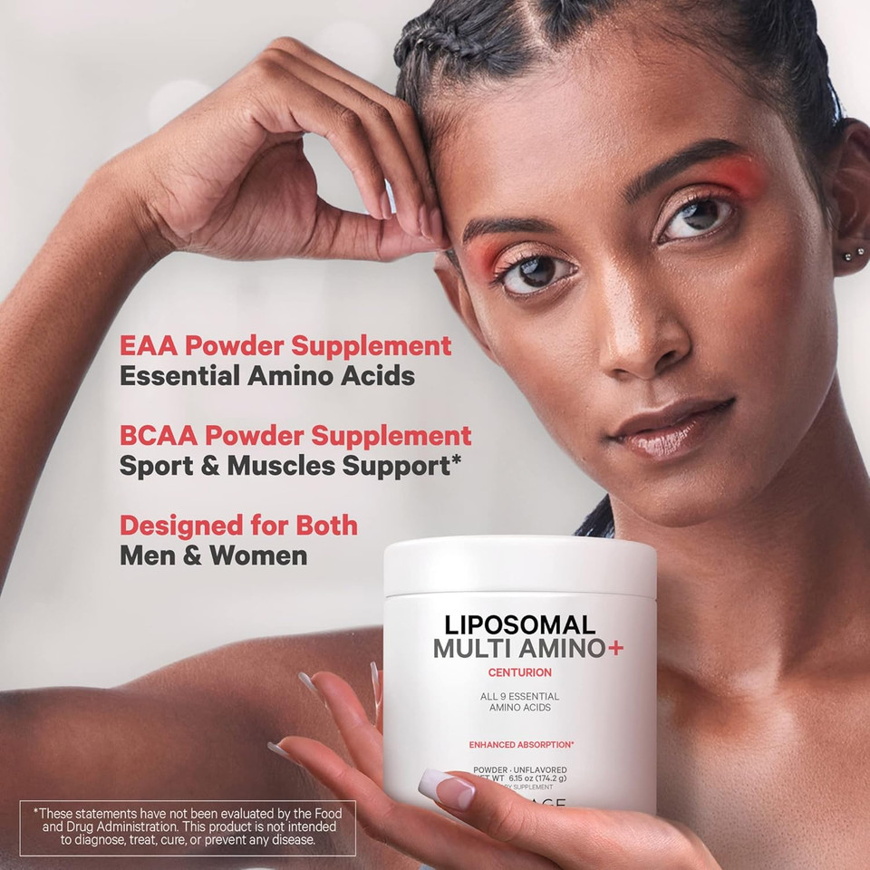 Codeage Multi Amino+ Bcaa Powder Supplement - Eaa Supplement All 9 Essential Amino Acids, Branched-Chain Amino Acid, Sport Pre & Post Workout, Muscles Recovery, Liposomal Delivery, Non-Gmo, 6.15 Oz