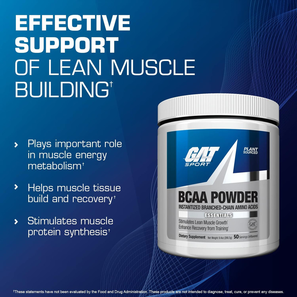 Gat Sport Bcaa Powder Nutritional Supplement, 266.5 Gram