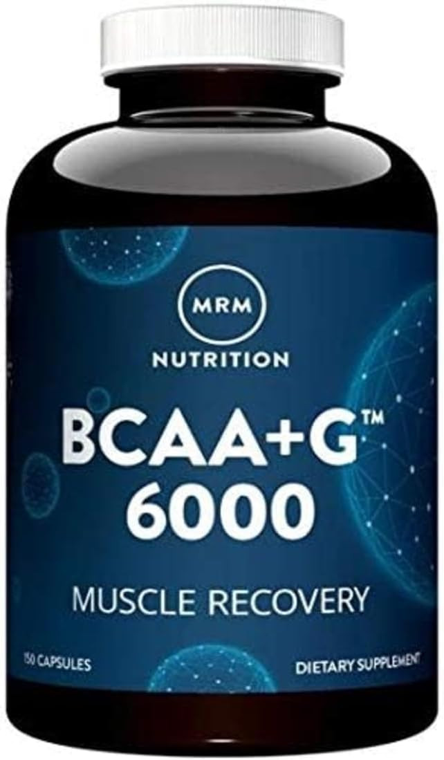 Mrm Nutrition Bcaa+ 6000Mg | Muscle Recovery | 6G Branch Chain Amino Acids Per Capsule | With L-Glutamine | Premium Formula | Gluten-Free | 25 Servings