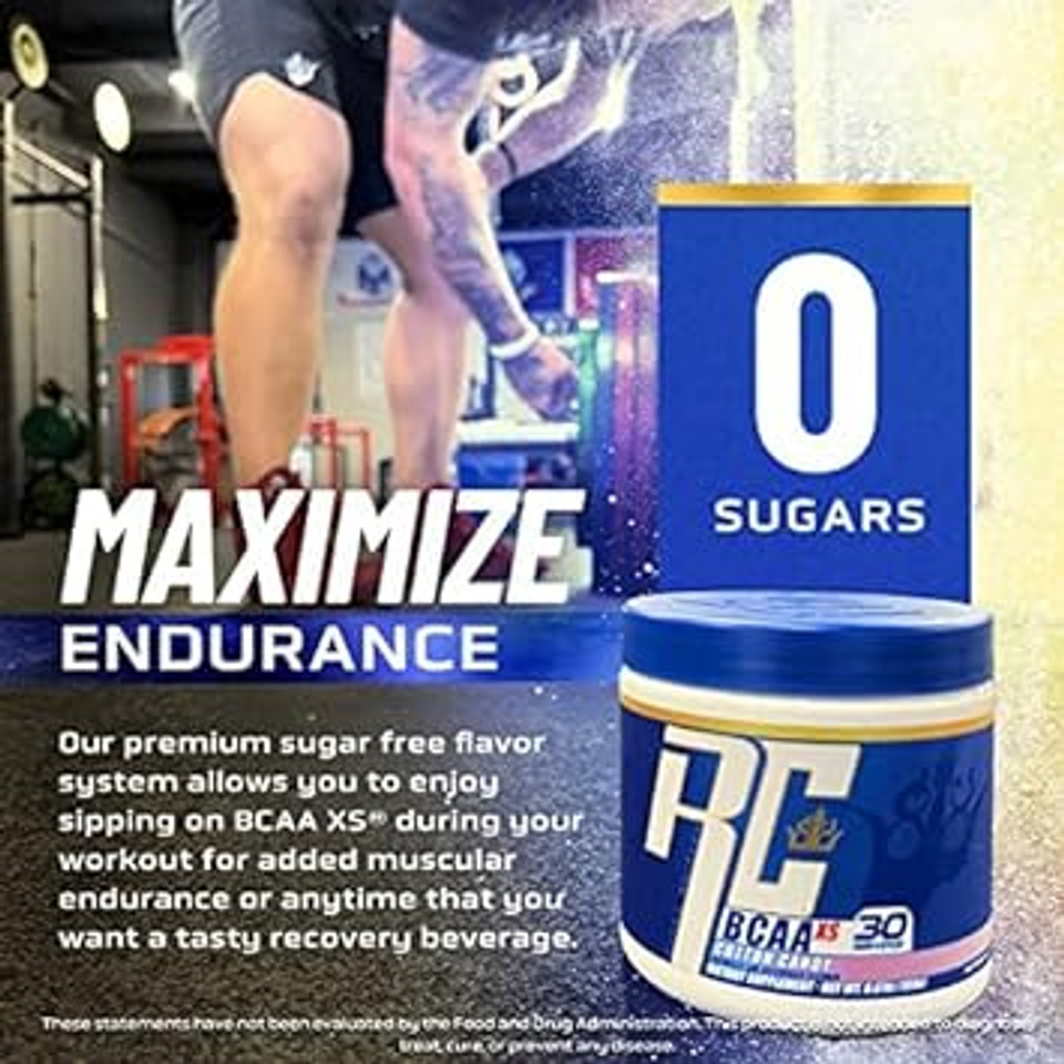 Ronnie Coleman'S Bcaa Xs Powder With Eaas, Branched Chain Amino Acids Post Workout Muscle Recovery, Sugar Free Hydration Drink For Women And Men, Lemonbeary Gummies, 30 Servings