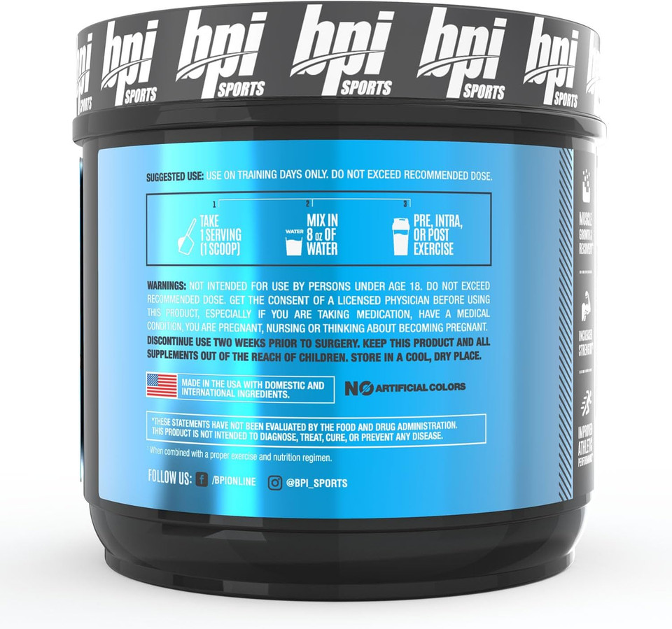 Bpi Sports Micronized Creatine - Increase Strength - Reduce Fatigue - Lean Muscle Building - 100% Pure Creatine - Better Absorption - Supports Muscle Growth - Unflavored - 120 Servings - 21.16 Ounce