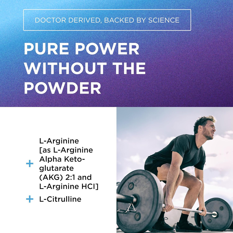 Dr. Emil'S Arginine Plus - L Arginine + L Citrulline - 2500 Mg High Dose No Booster Tablets - Nitric Oxide Supplement For Vascularity And Heart Health (Arginine Aakg And Citrulline Malate 2:1)