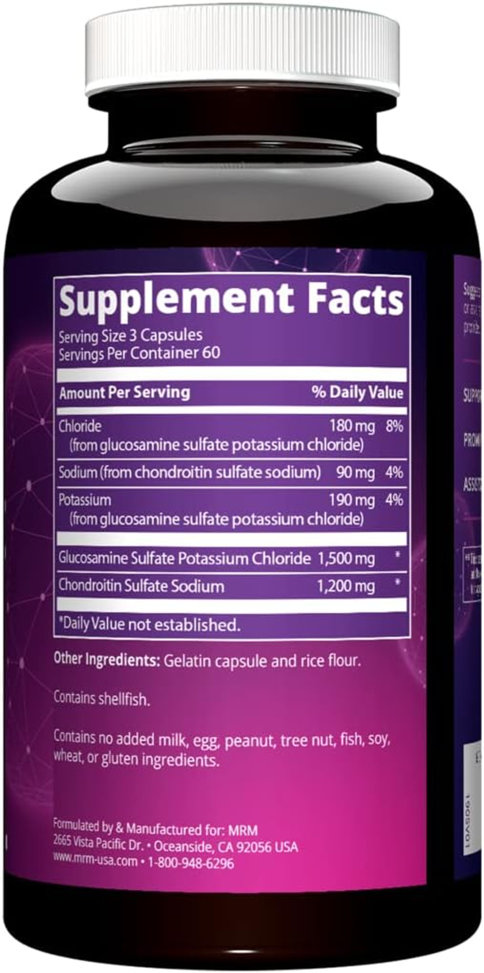 Mrm - Glucosamine 1500Mg/Chondroitin Sulfate 1200 Mg 180 Caps