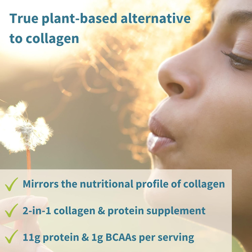 Advanced Vegan Vanilla Collagen Peptide Powder, Enhanced With Glycine, Proline & Hydroxyproline & Cofactor Vitamin C, Non Gmo, Vegetarian Plant Based Collagen Powder Booster, 35 Servings, By Igennus