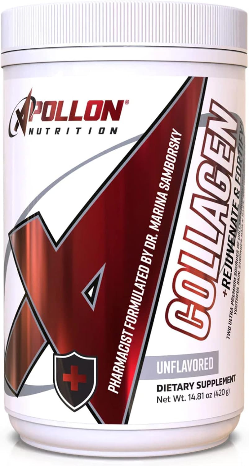 Apollon Nutrition Collagen | Premium Naticol, Kollagen Ii-Xs, Astrion, Hyaluronic Acid, Dermaval For Hair, Skin, Nails Recovery | 30 Servings