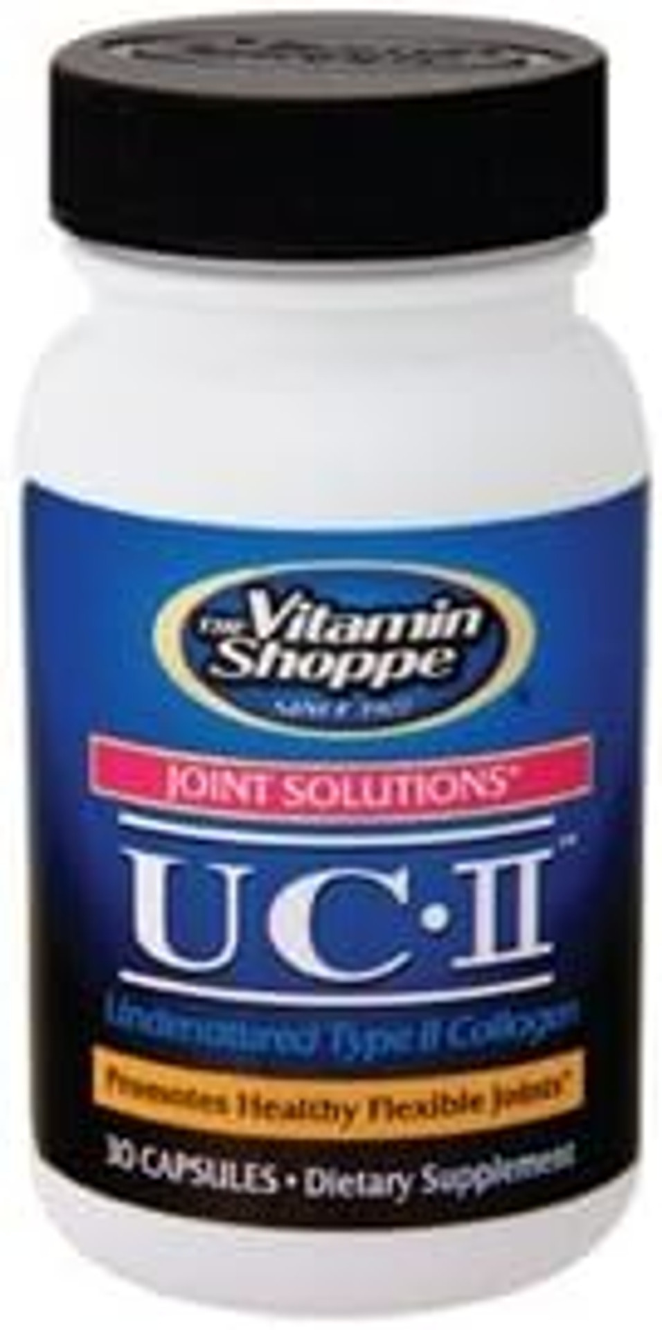 The Vitamin Shoppe UC-II Collagen 40mg Capsule  Undenatured Type II Collagen Sourced from Standardized Chicken Cartilage to Support Healthy Skin, Joint Function & Mobility (30 Capsules)