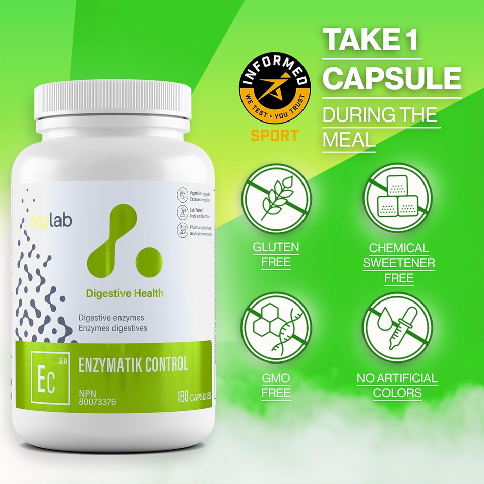 Atp Lab | Enzymatik Control 180 Caps | Helps With Good Assimilation Of Nutrients Atp Lab | Enzymatik Control 180 Caps | Helps With Good Assimilation Of Nutrients