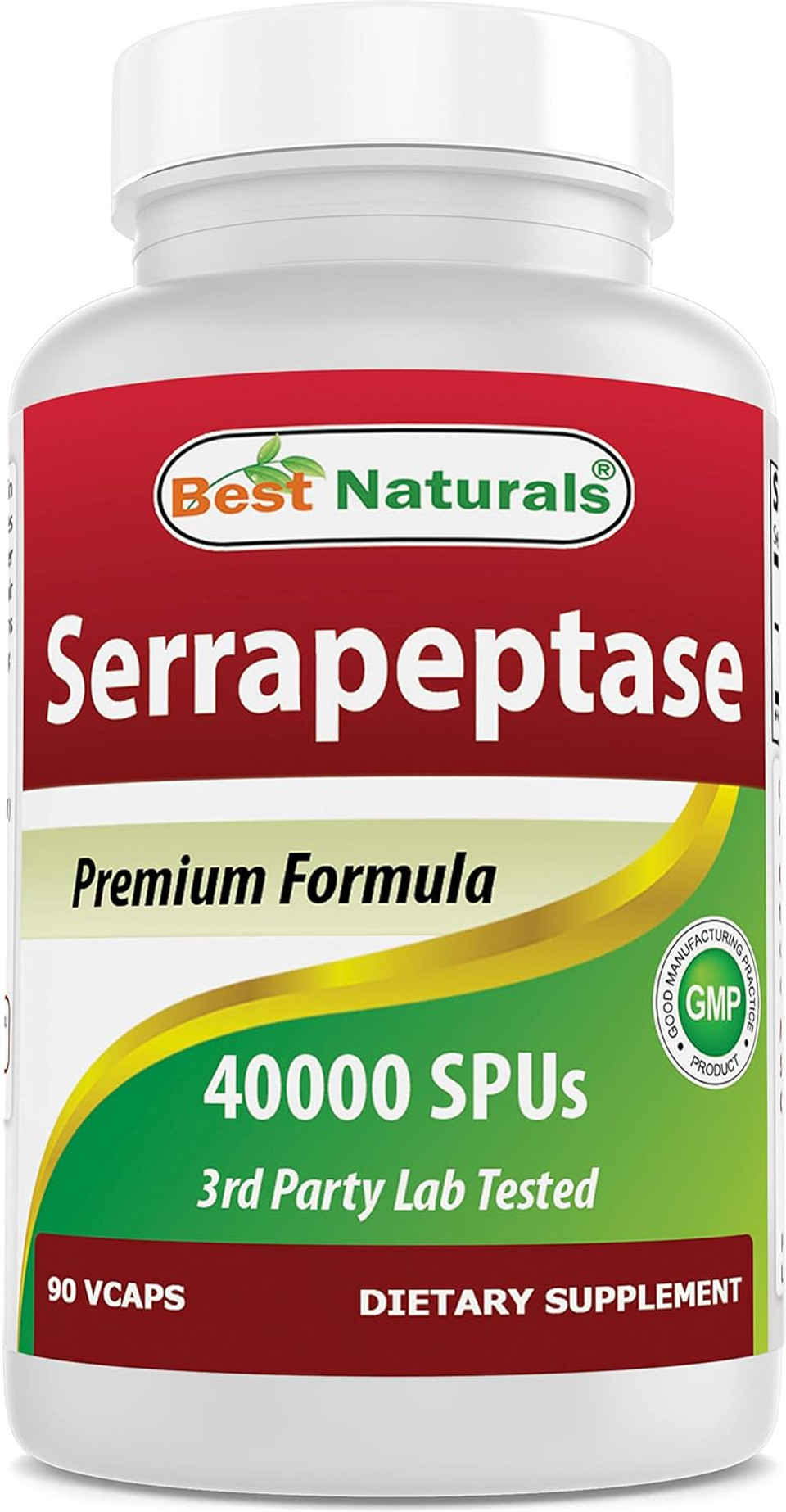 Best Naturals Serrapeptase 40000 Spus 90 Vcaps (90 Count (Pack Of 1))90 Count (Pack Of 1)