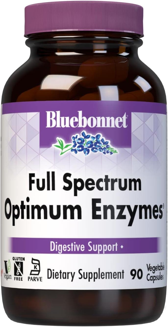 Bluebonnet Full Spectrum Optimum Enzymes Vegetarian Capsules, 90 Count90 Count (Pack Of 1)