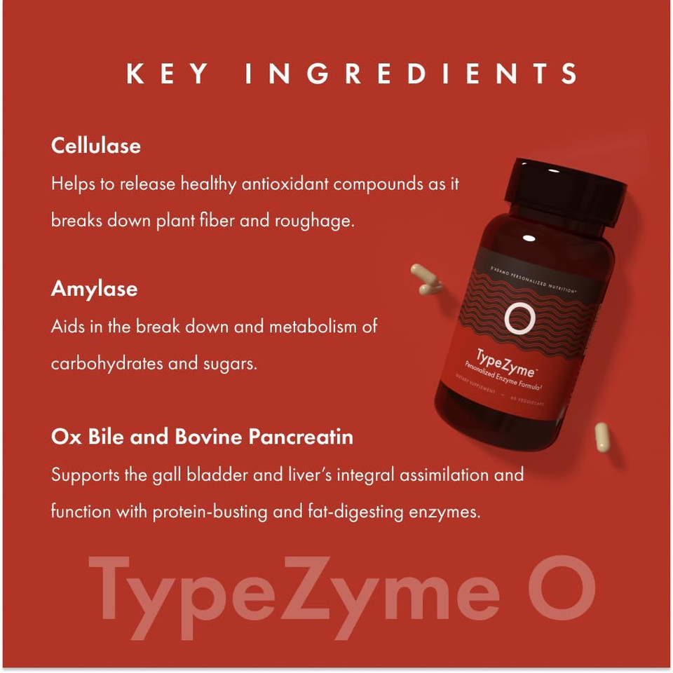 D'Adamo Personalized Nutrition Typezyme - Digestive Enzyme (Blood Type A)